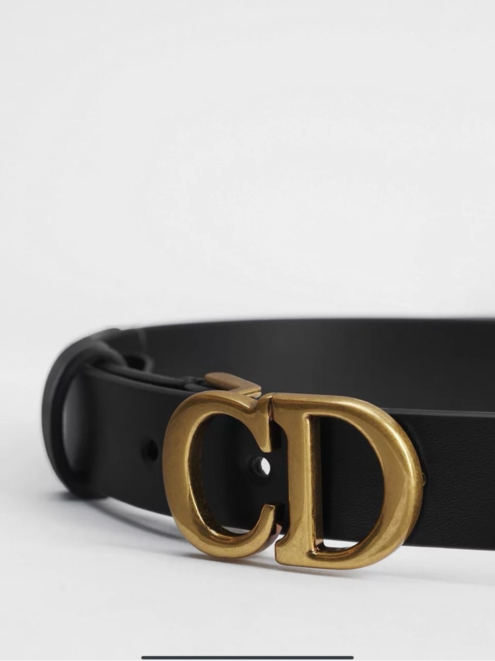 Dior Saddle Belt in Black